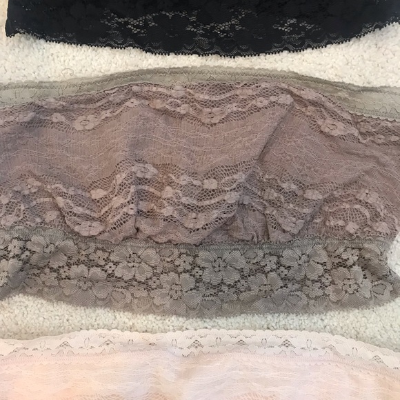 3 Free People Intimately Scallop Lace Bandeau Bralettes - Picture 2 of 8